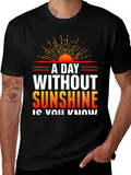 Sunshine Graphic T-Shirt - Mens Black Tee