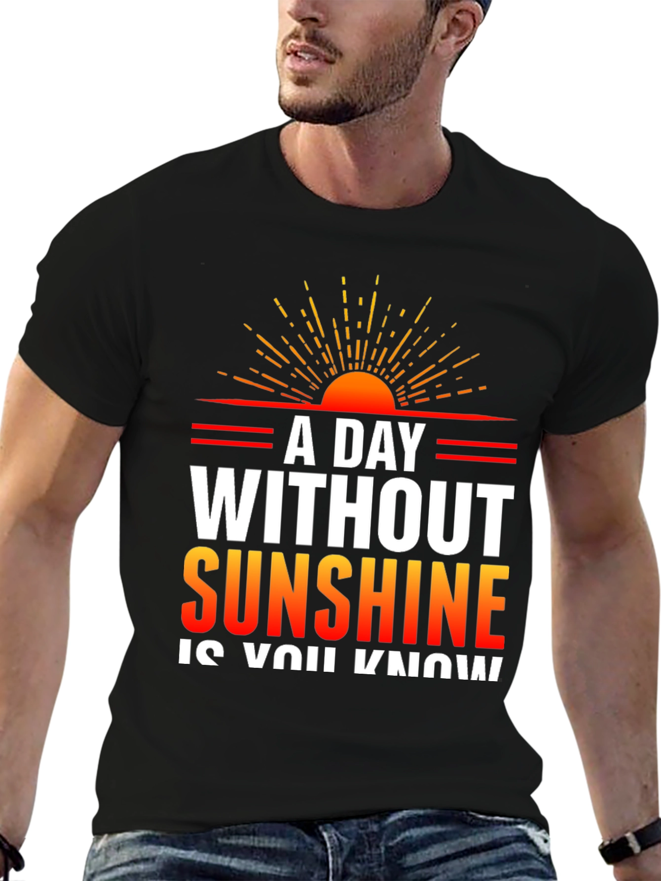Sunshine Graphic T-Shirt - Mens Black Tee