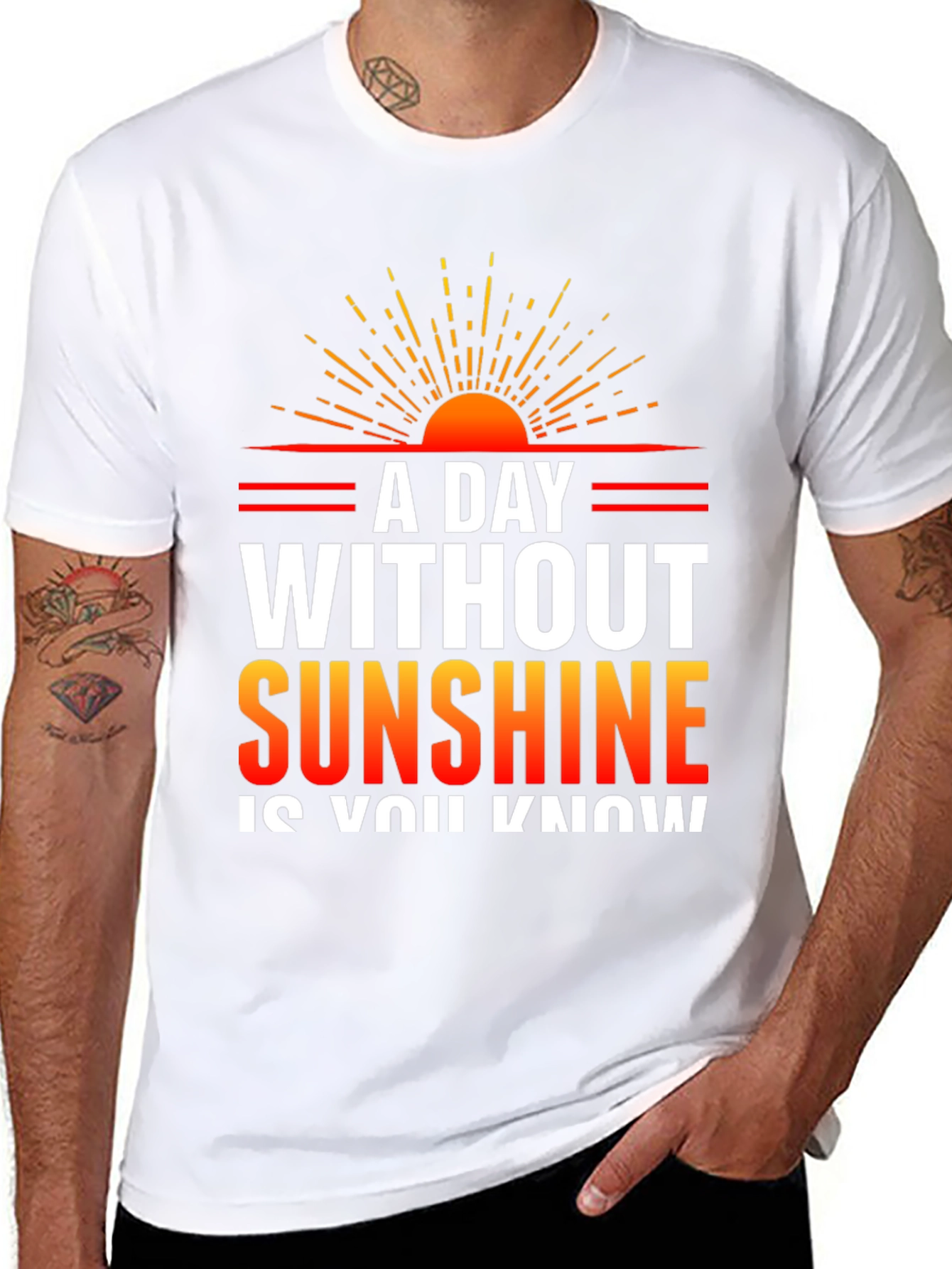 Sunshine Graphic T-Shirt - Mens Black Tee