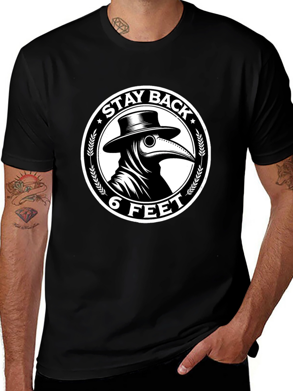 Stay Back 6 Feet Plague Doctor T-Shirt