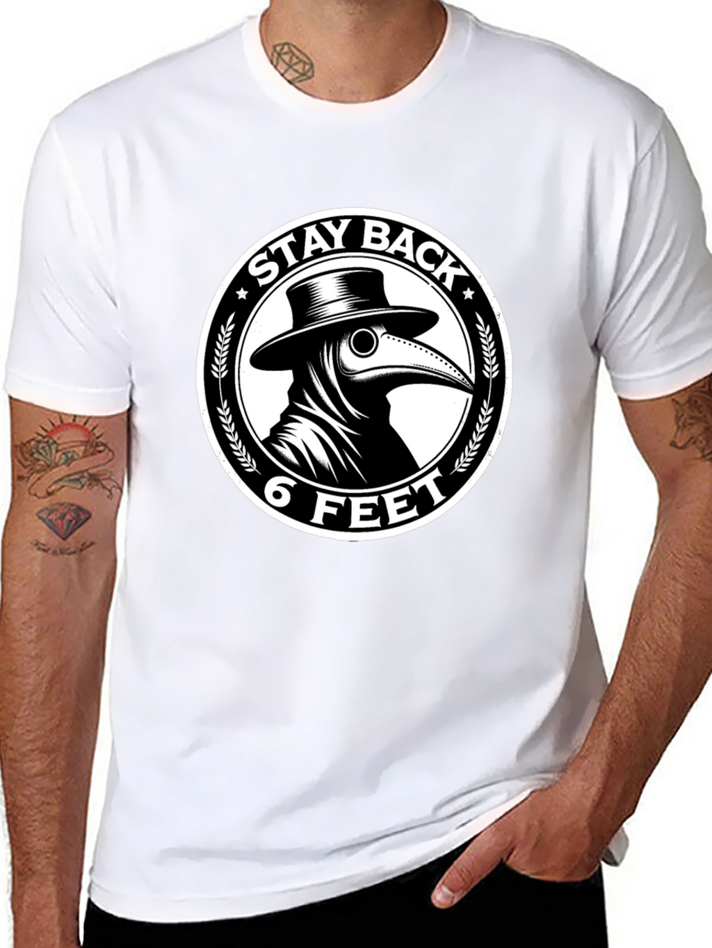Stay Back 6 Feet Plague Doctor T-Shirt