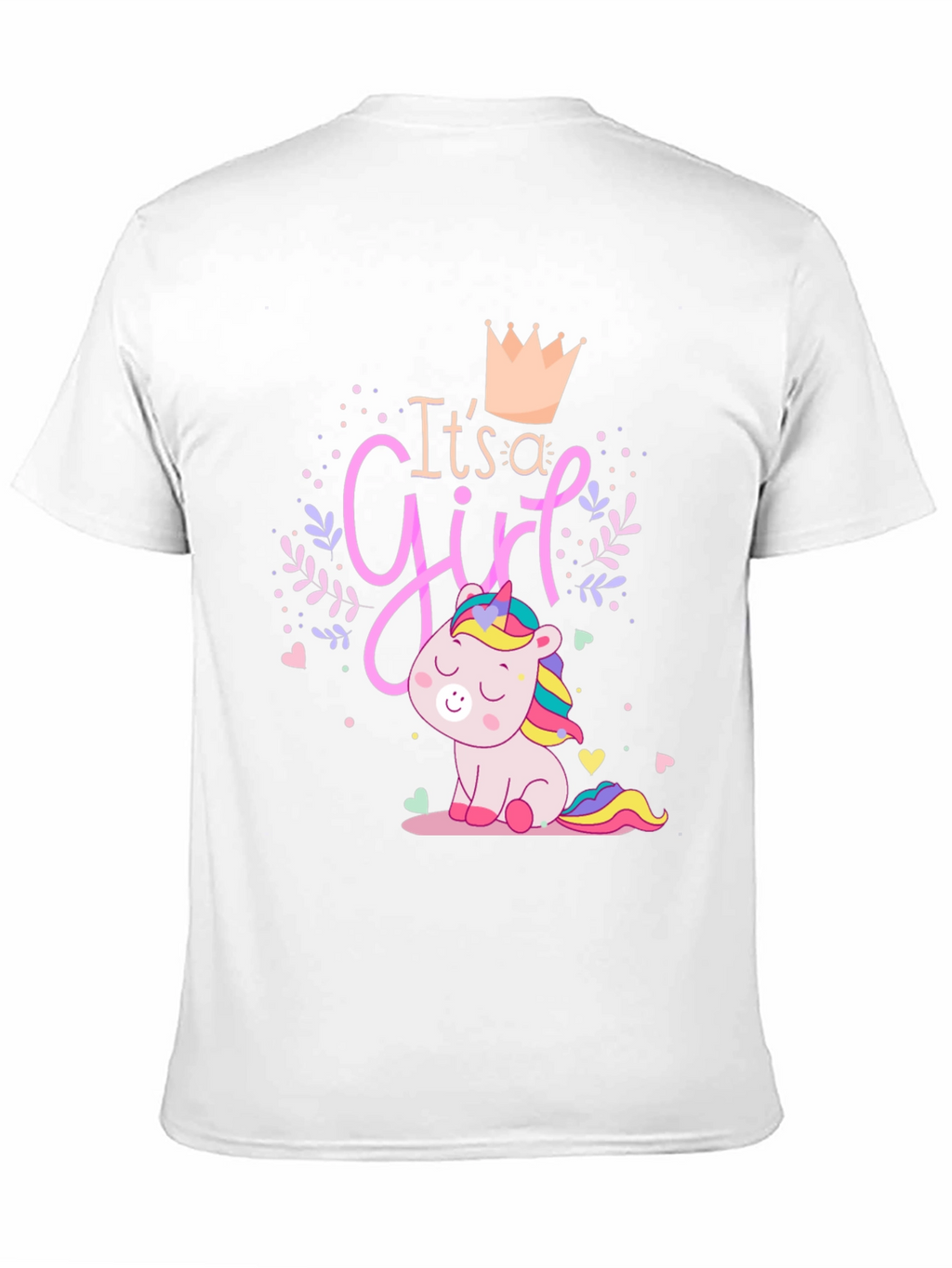 Its a Girl Unicorn Graphic T-Shirt