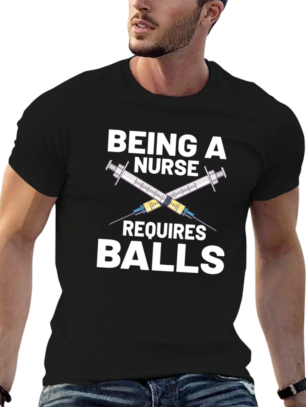 Being a Nurse Requires Balls Graphic Tee