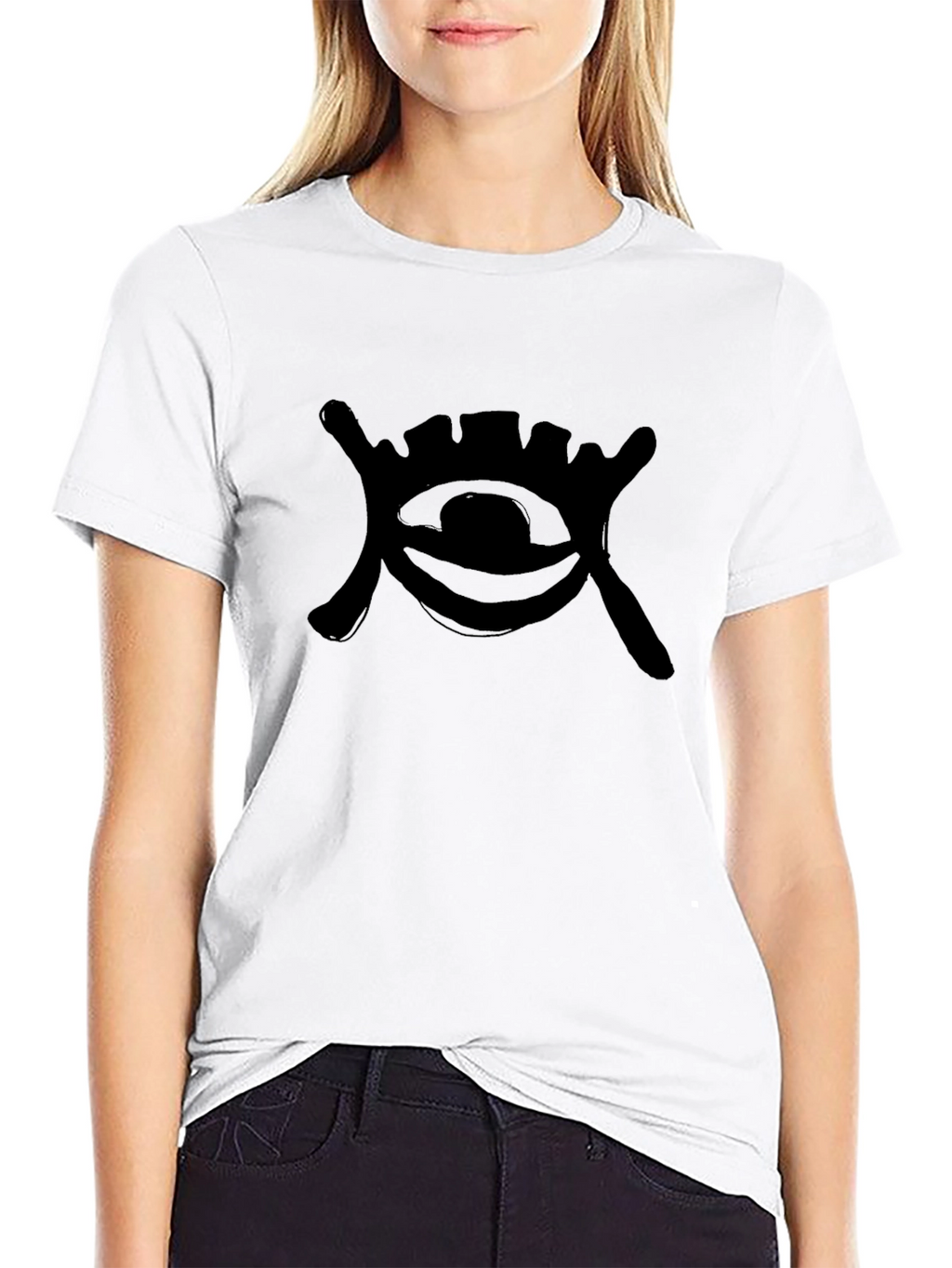 Eye Symbol Black T-Shirt - Mens Casual Tee