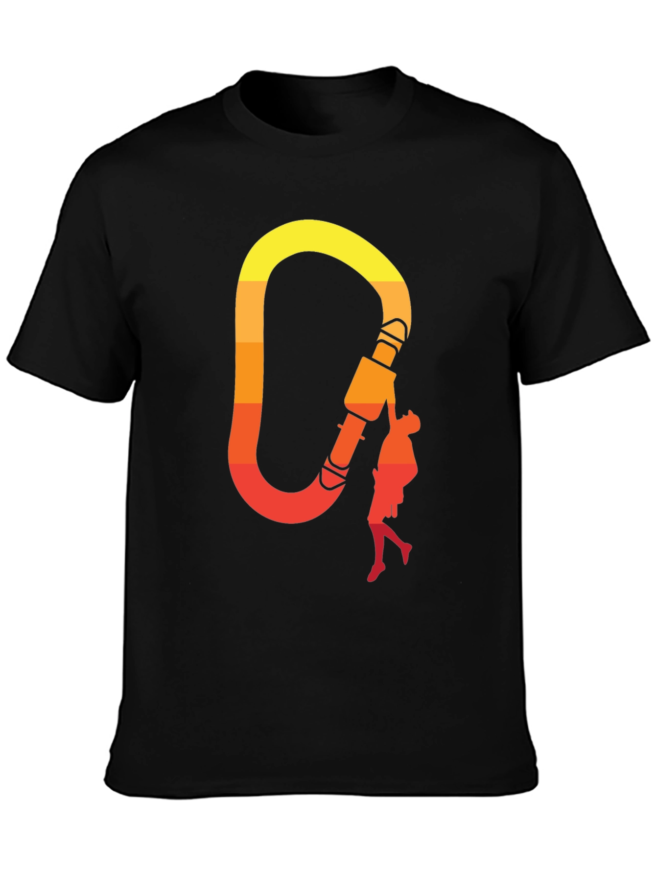 Climbing Carabiner Sunset Graphic Tee