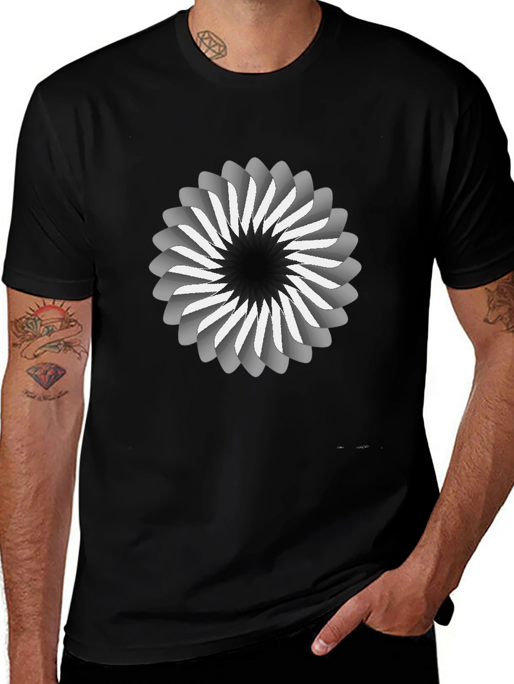 Abstract Swirl Graphic Tee - Modern Design