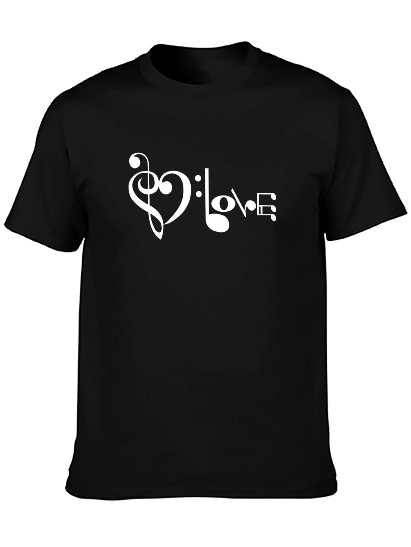 Musical Love Graphic Tee - Black Cotton T-Shirt