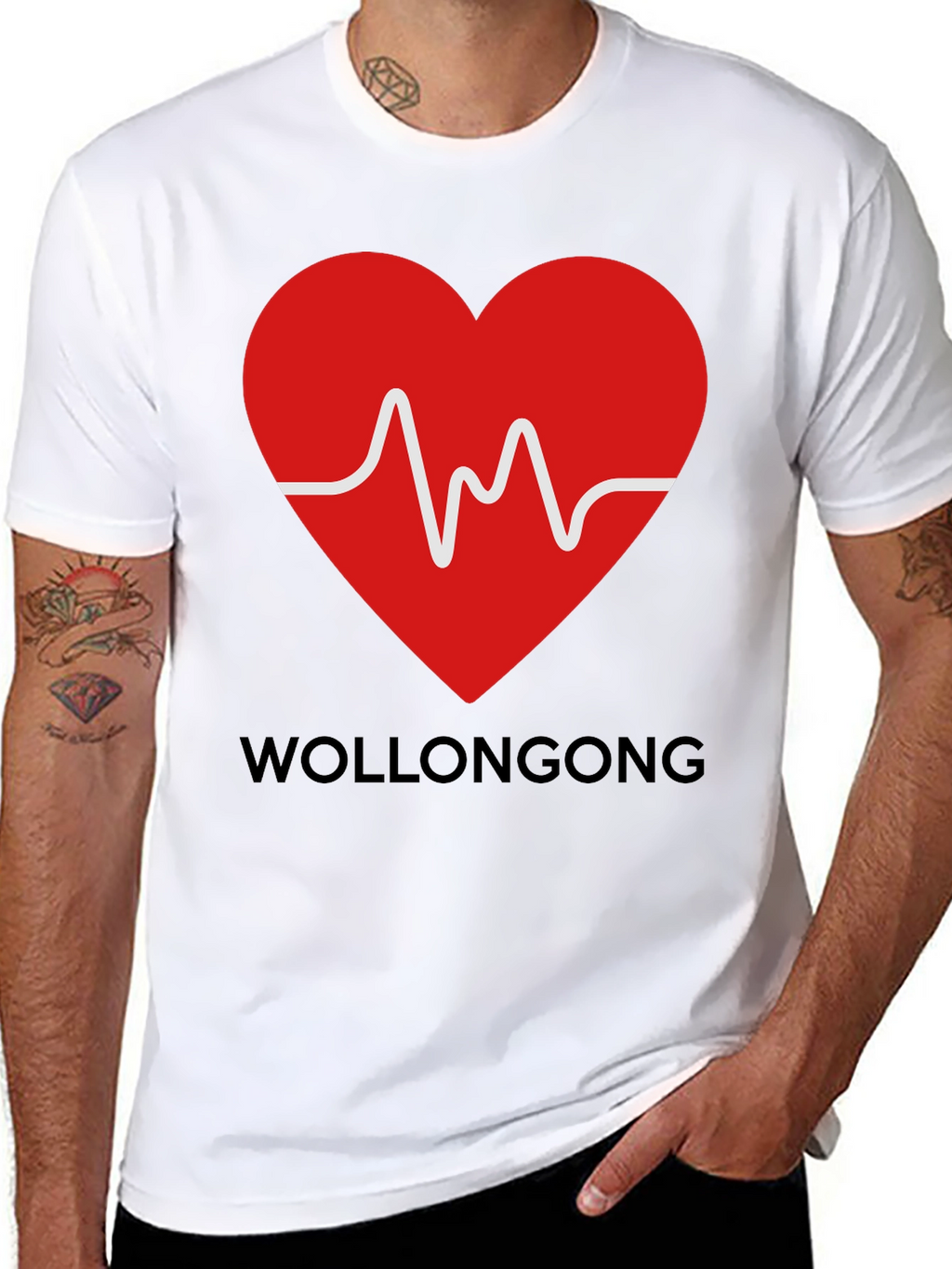 Wollongong Heartbeat T-Shirt - Graphic Tee