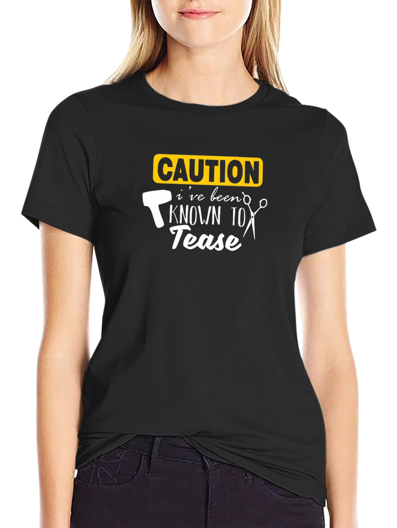 Caution Hair Stylist Humor Graphic T-Shirt