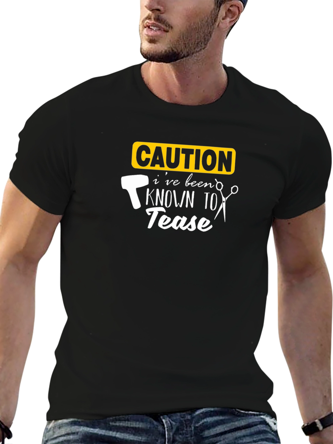 Caution Hair Stylist Humor Graphic T-Shirt