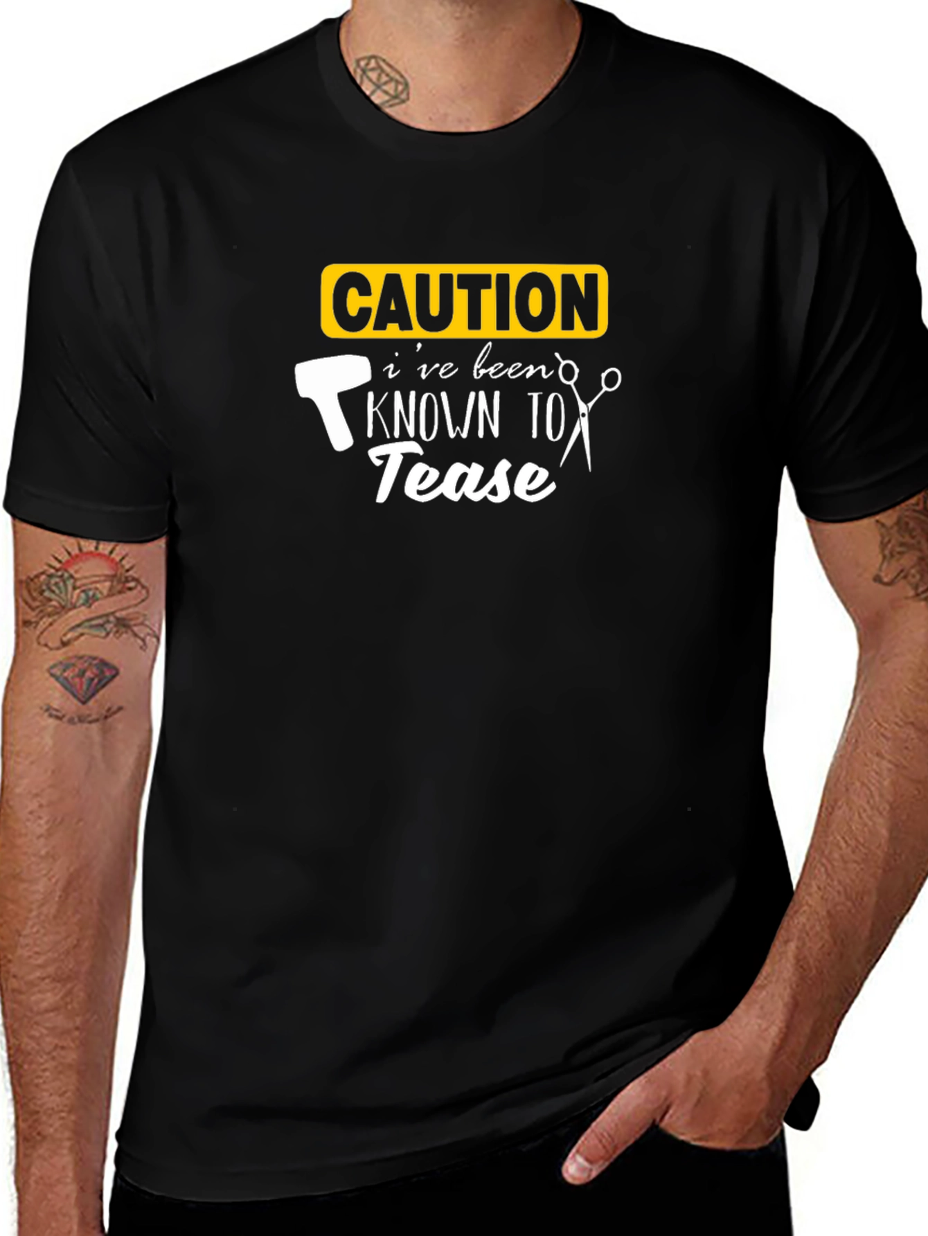 Caution Hair Stylist Humor Graphic T-Shirt