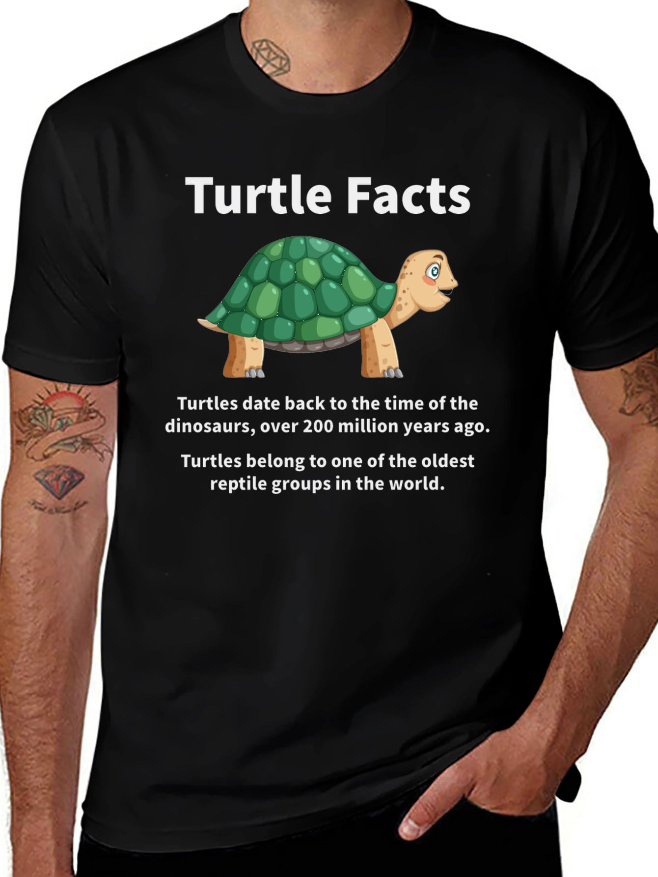 Turtle Facts Graphic Tee - Unique Reptile Lover Shirt
