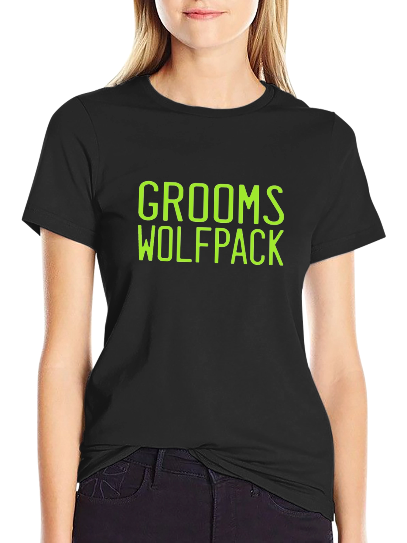 Grooms Wolfpack Black T-Shirt