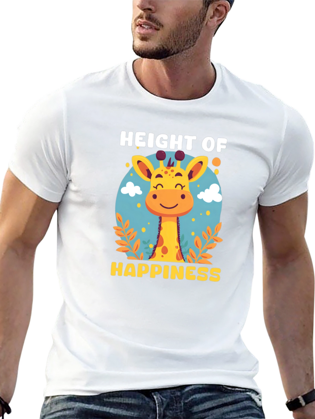 Height of Happiness Giraffe Graphic T-Shirt