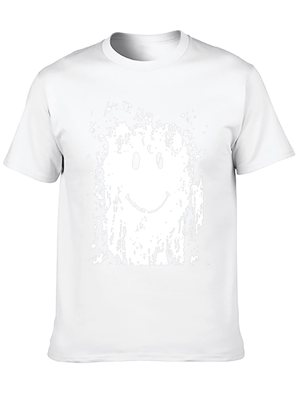 Grunge Smiley Face Black Graphic Tee