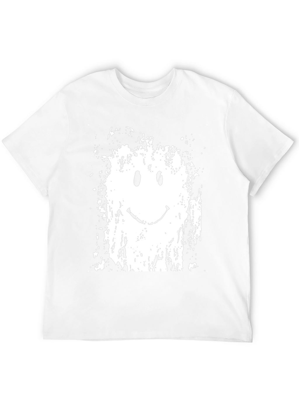 Grunge Smiley Face Black Graphic Tee