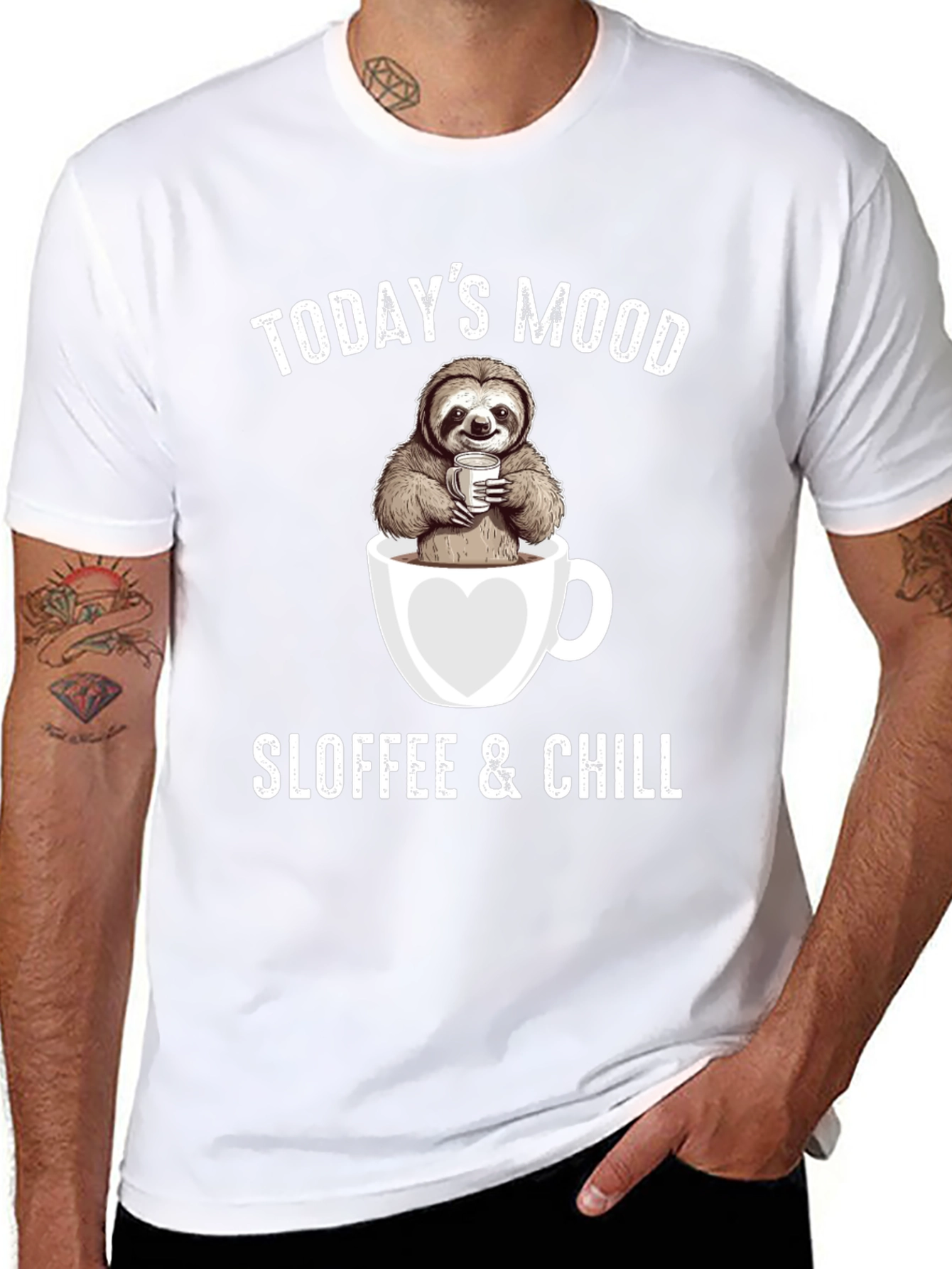 Sloffee & Chill Sloth Coffee Lover T-Shirt