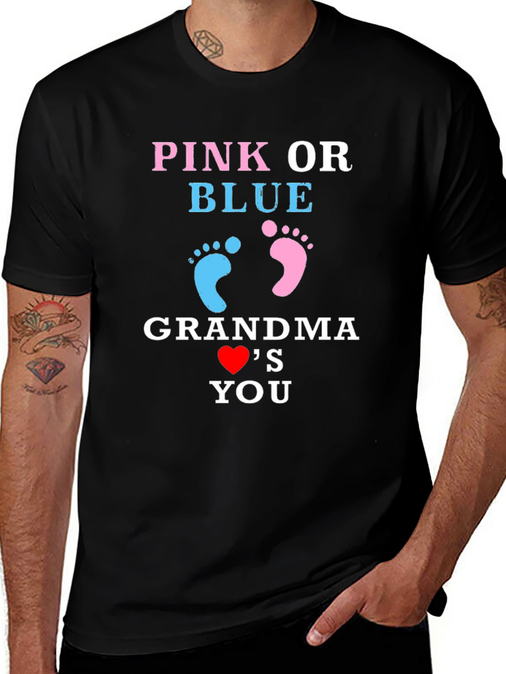 Pink or Blue Grandma Loves You T-Shirt