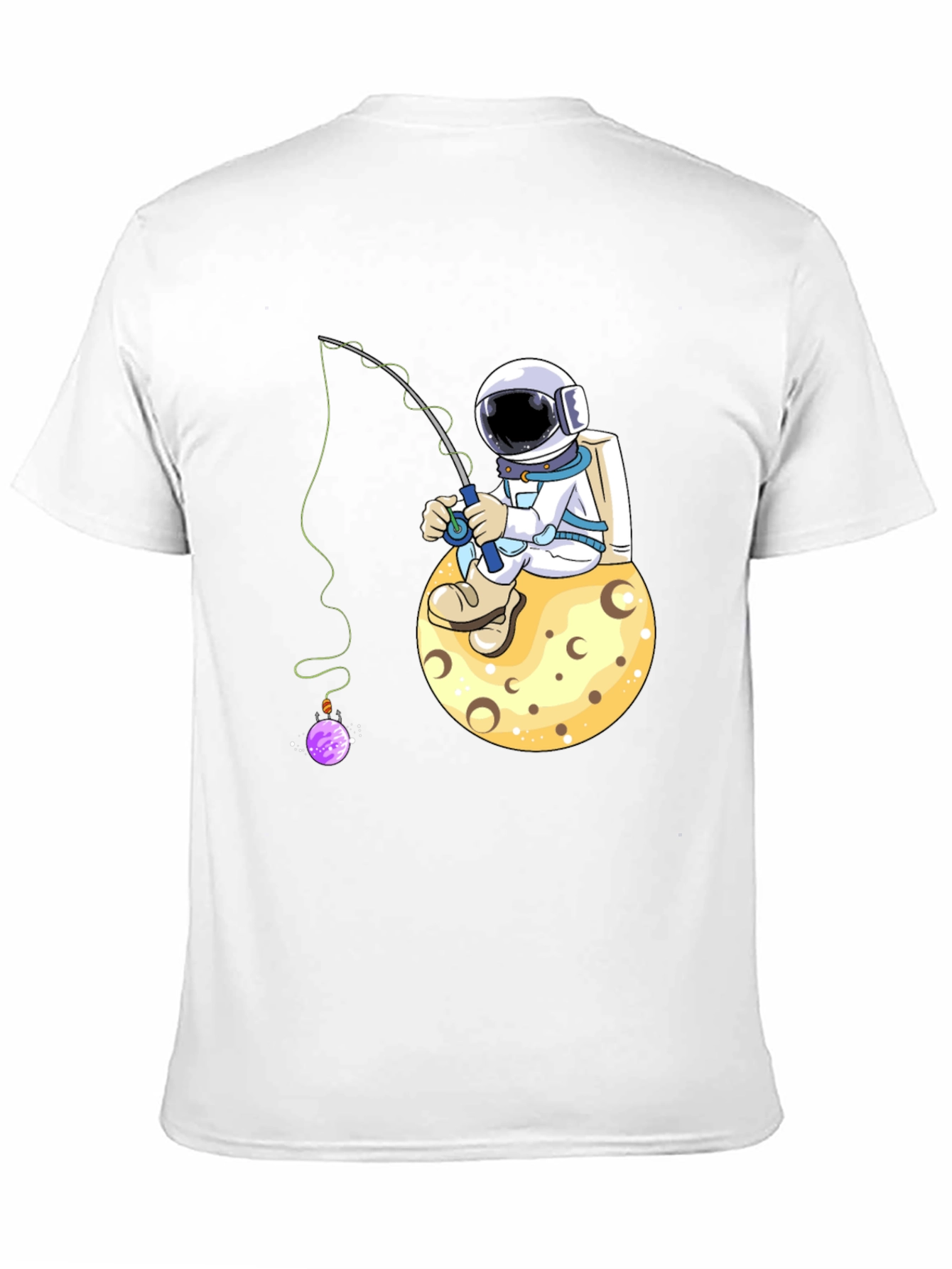 Astronaut Fishing on Moon T-Shirt