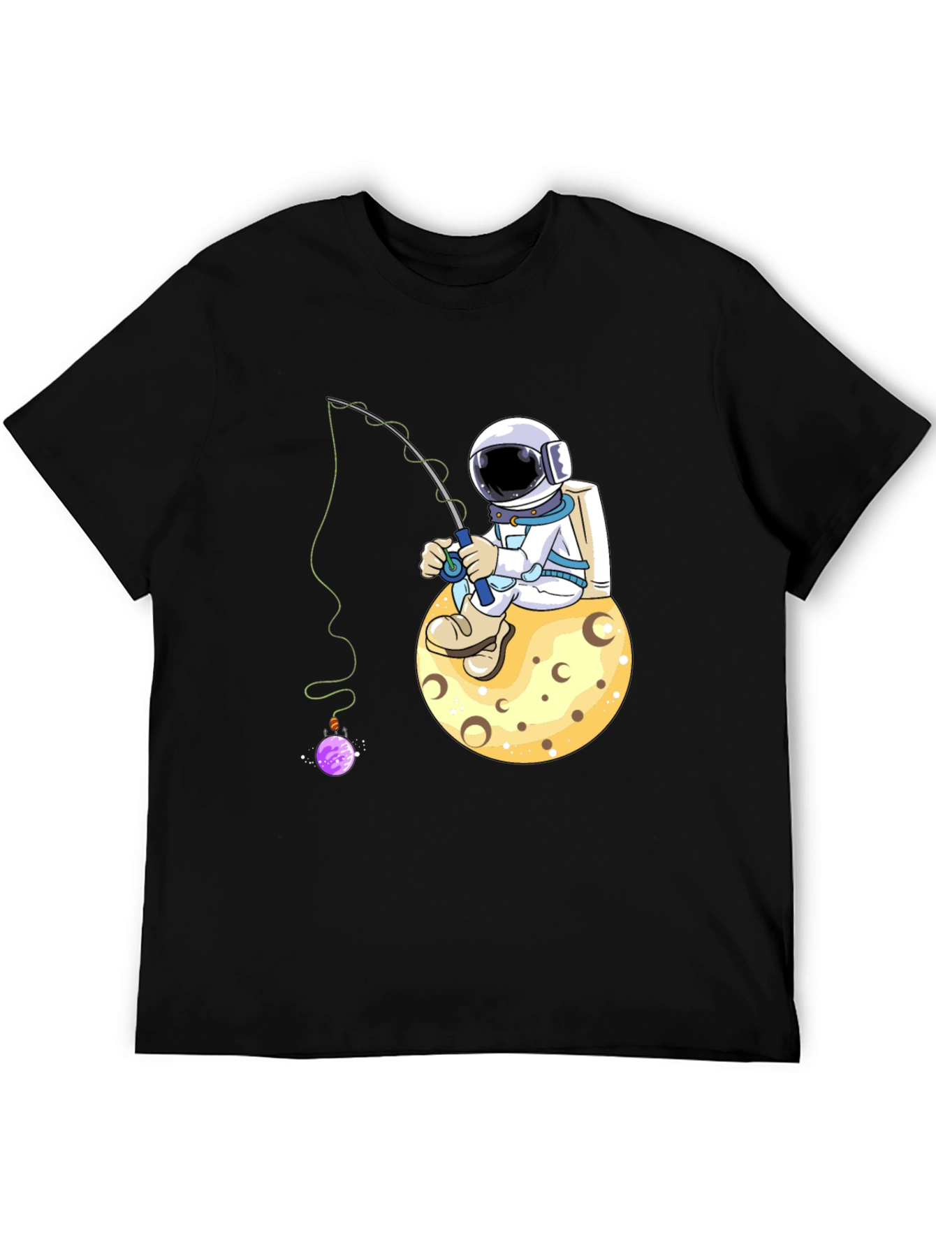 Astronaut Fishing on Moon T-Shirt