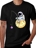 Astronaut Fishing on Moon T-Shirt