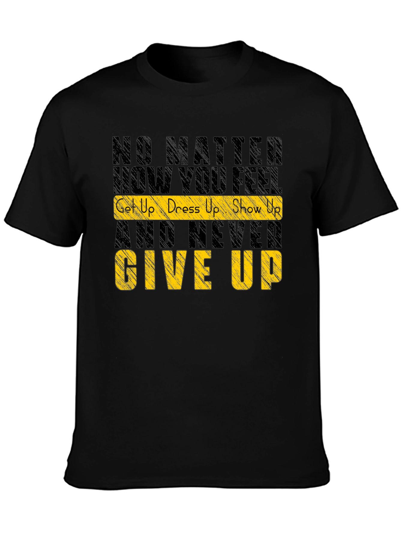 Motivational Graphic Tee: Never Give Up Shirt