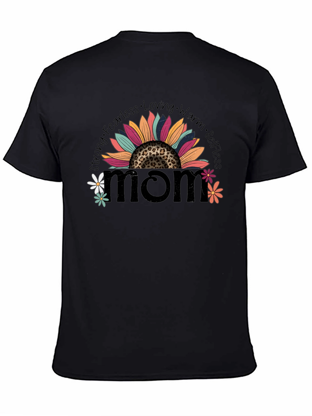 Mom Sunflower Graphic Tee - Strong Fearless Loving