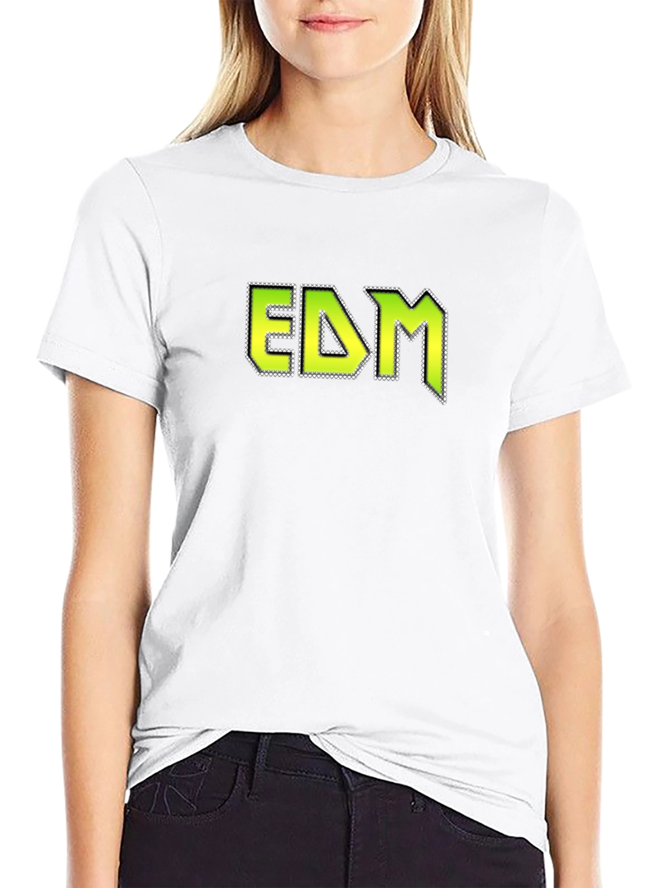 EDM Graphic Tee - Black Cotton Blend T-Shirt