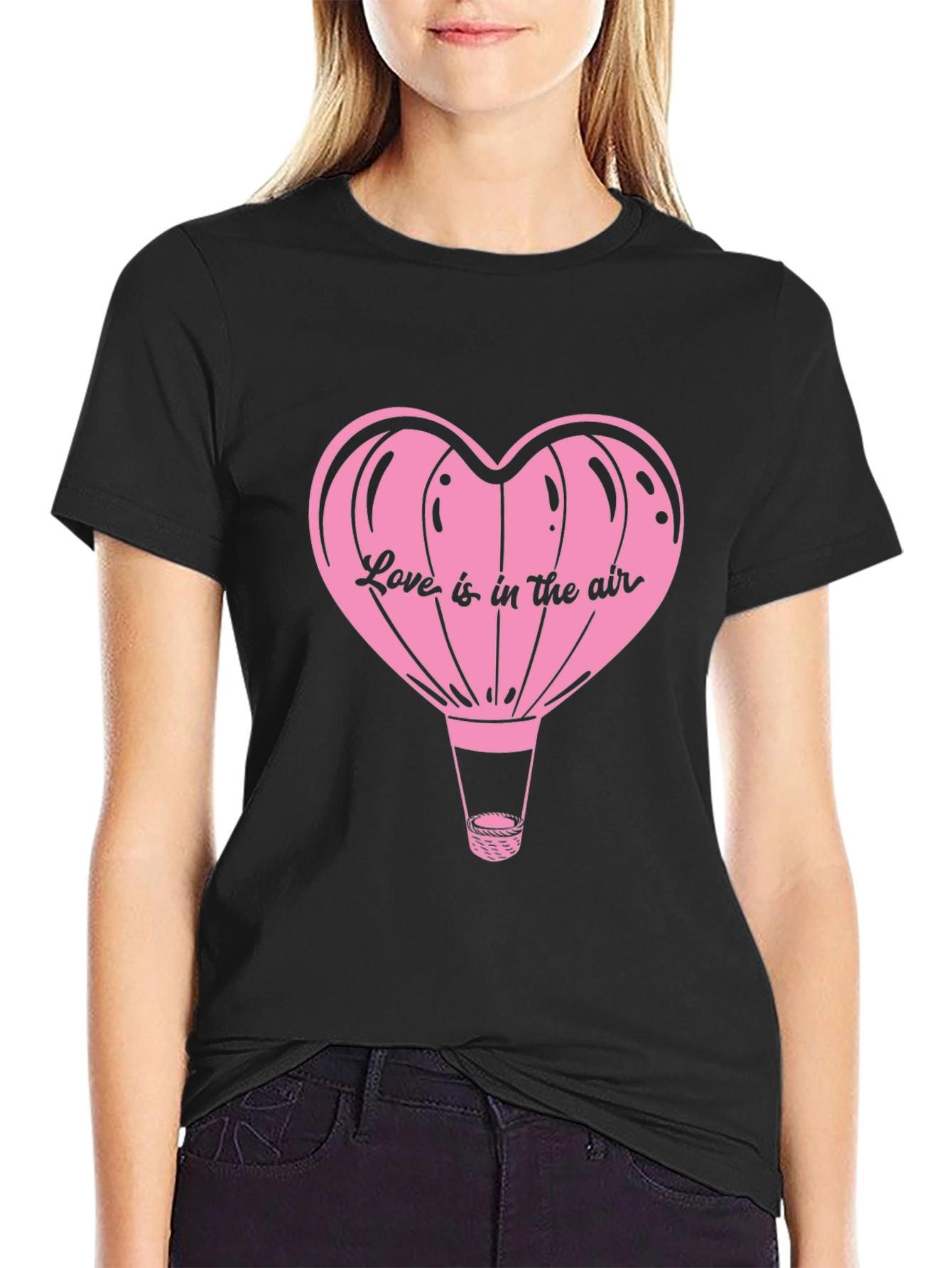 Love is in the Air Heart Balloon Graphic Tee