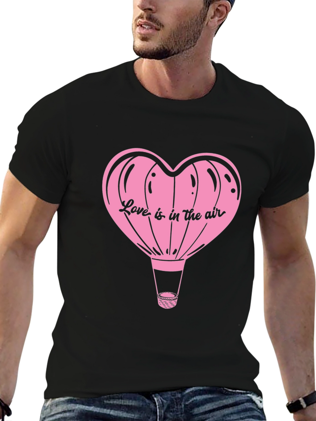 Love is in the Air Heart Balloon Graphic Tee