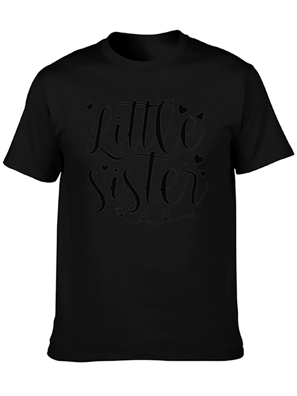 Little Sister Black Graphic Tee