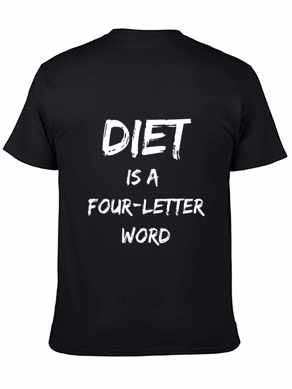 Funny Diet Four-Letter Word Black T-Shirt
