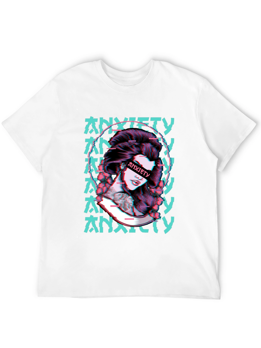 Anxiety Girl Graphic T-Shirt - Black