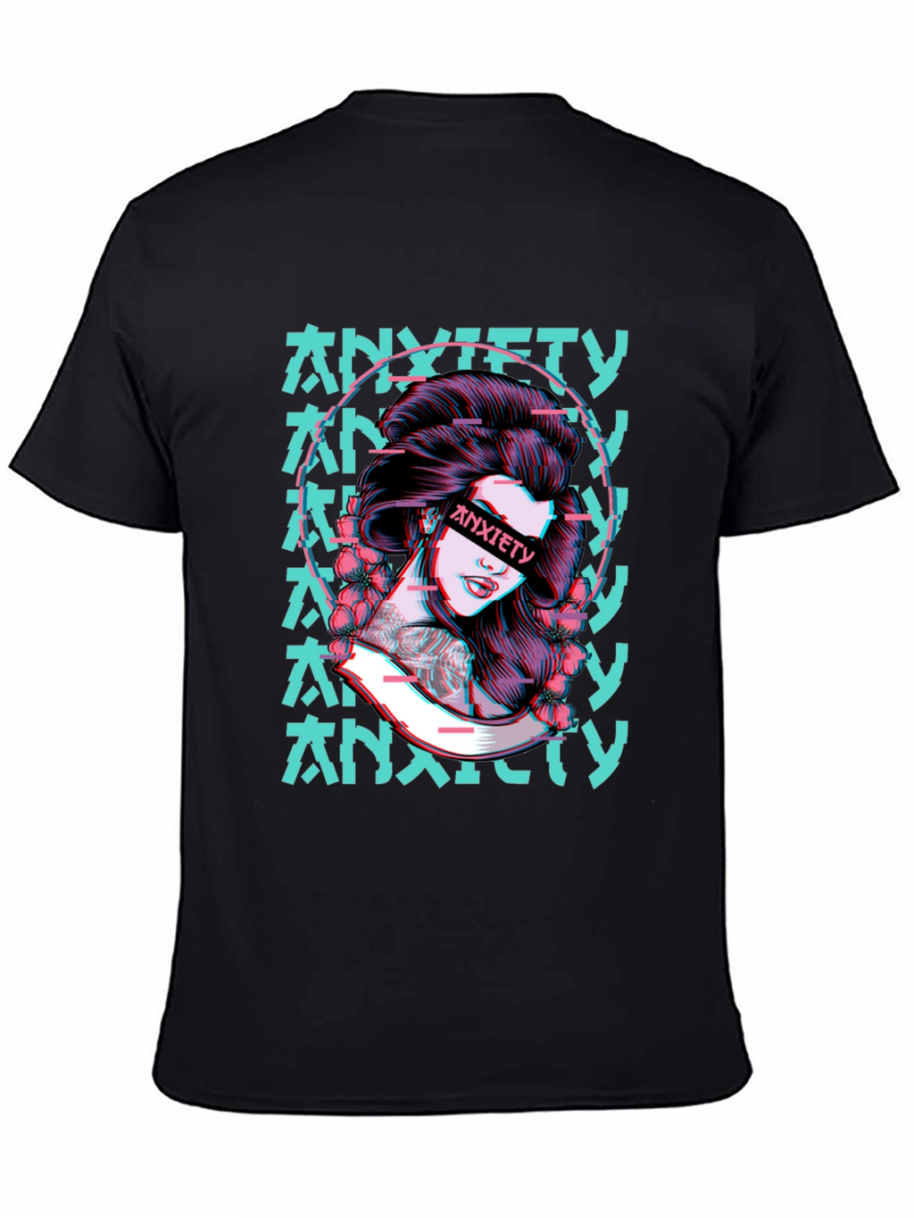Anxiety Girl Graphic T-Shirt - Black