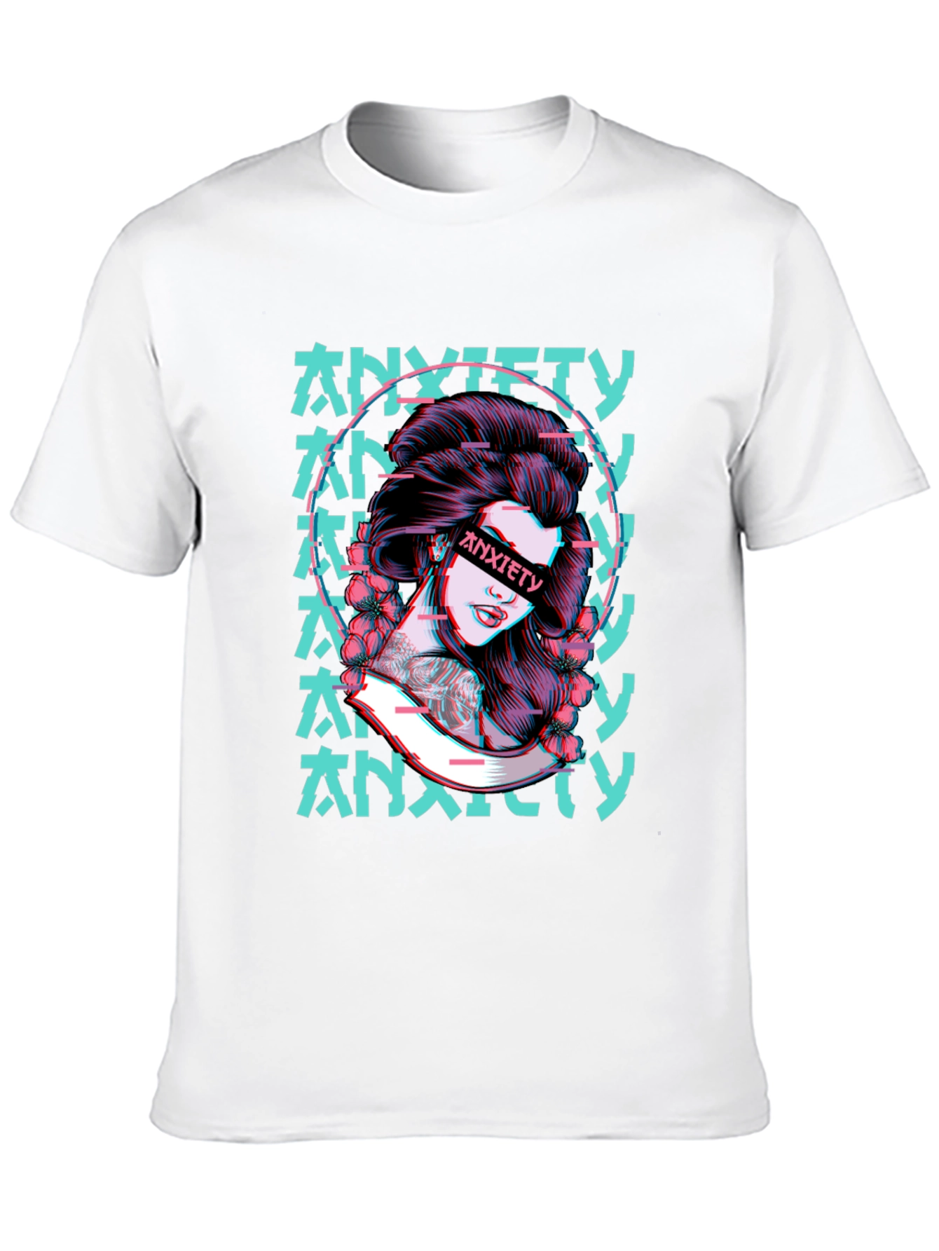 Anxiety Girl Graphic T-Shirt - Black