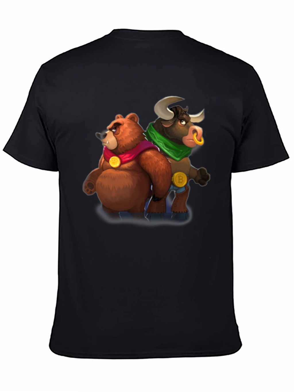 Bear & Bull Crypto T-Shirt - Black