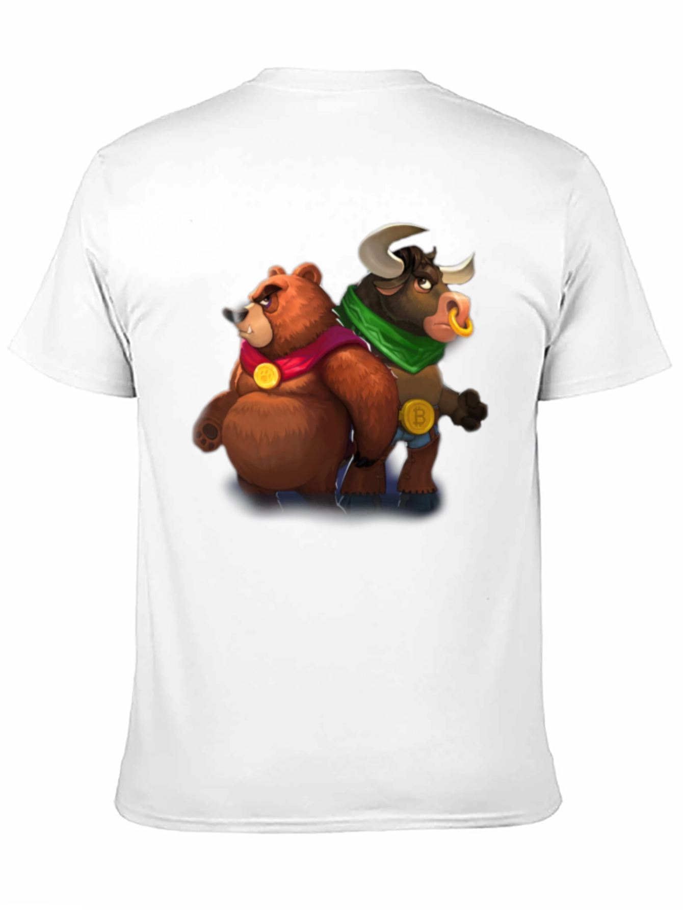 Bear & Bull Crypto T-Shirt - Black