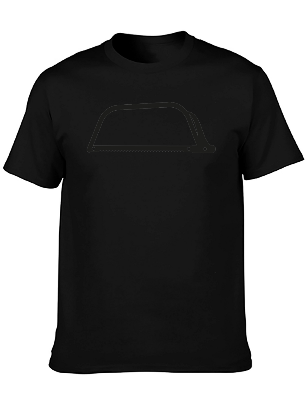 Mens Black Graphic Tee - Saw Design
