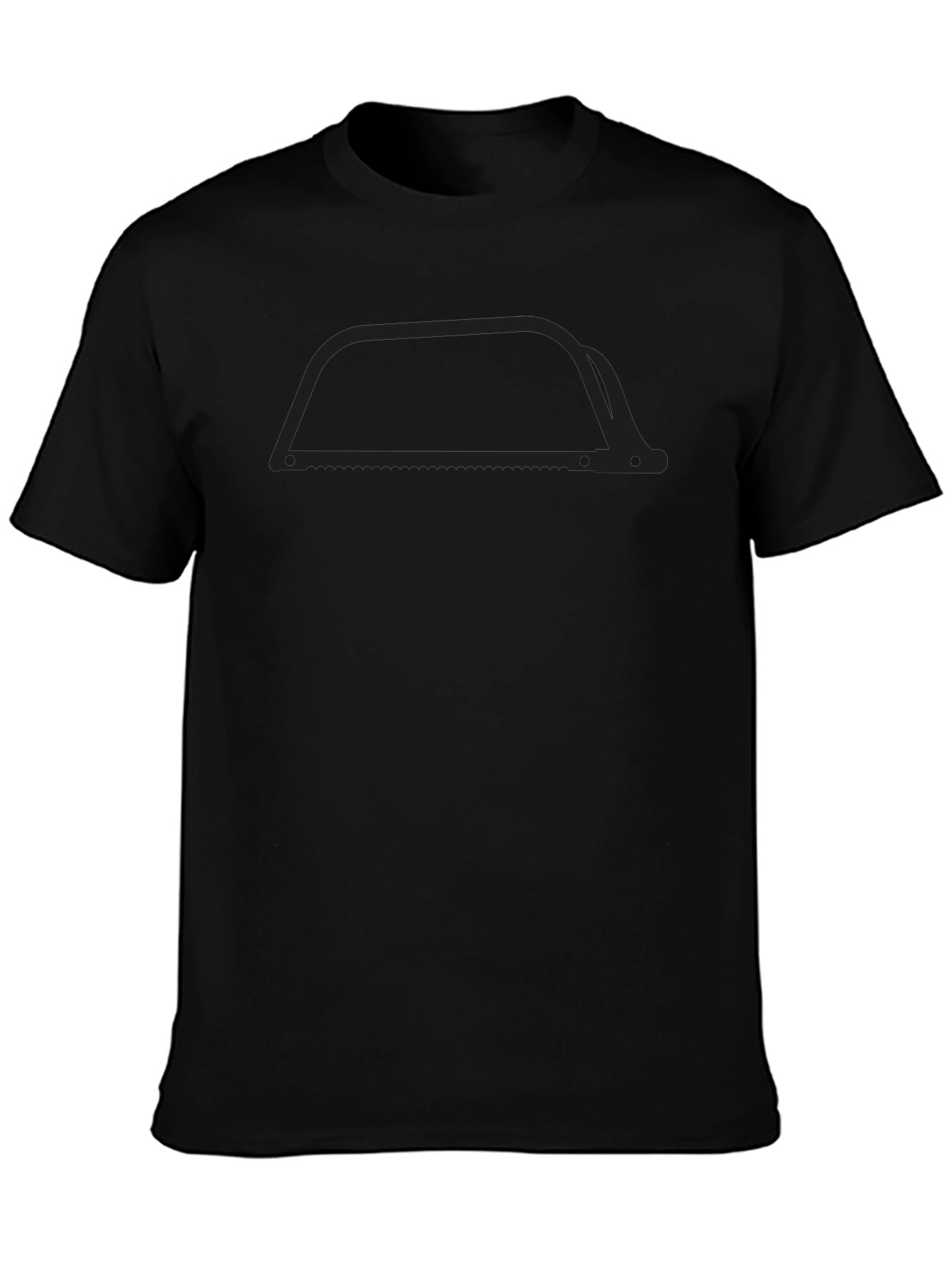 Mens Black Graphic Tee - Saw Design