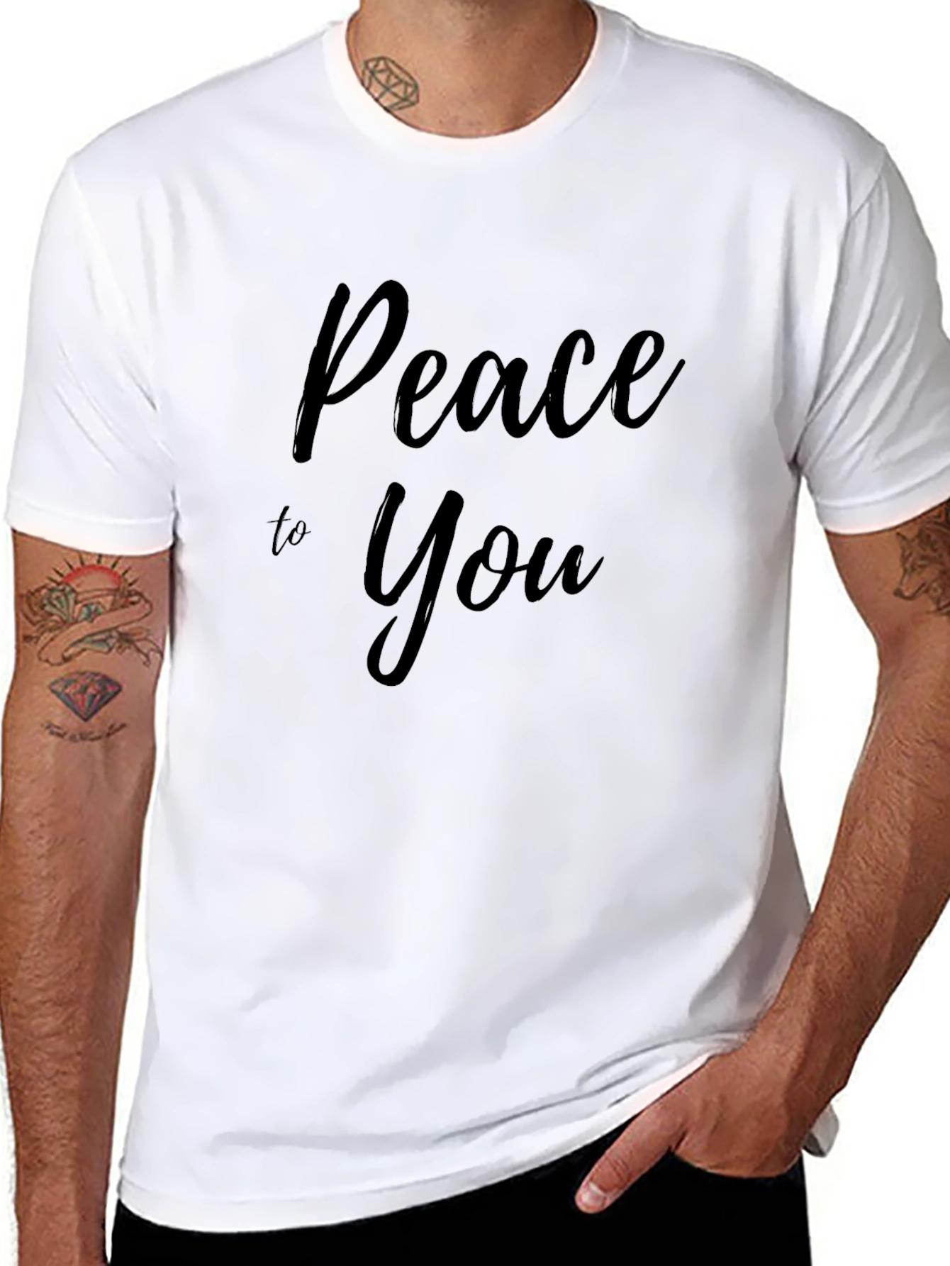 Peace to You Graphic Tee - Stylish Black T-Shirt