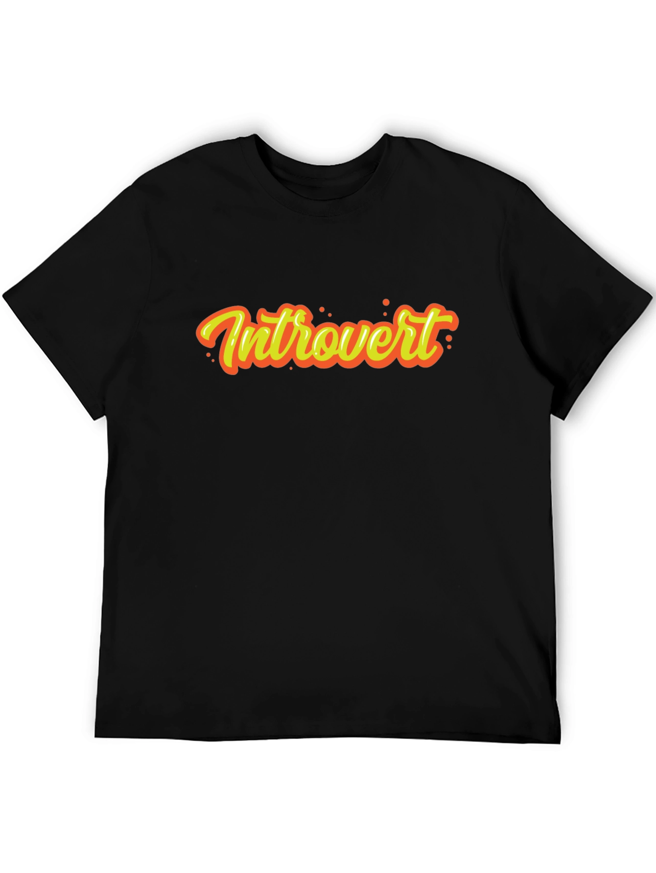 Introvert Graphic Tee - Black Short Sleeve