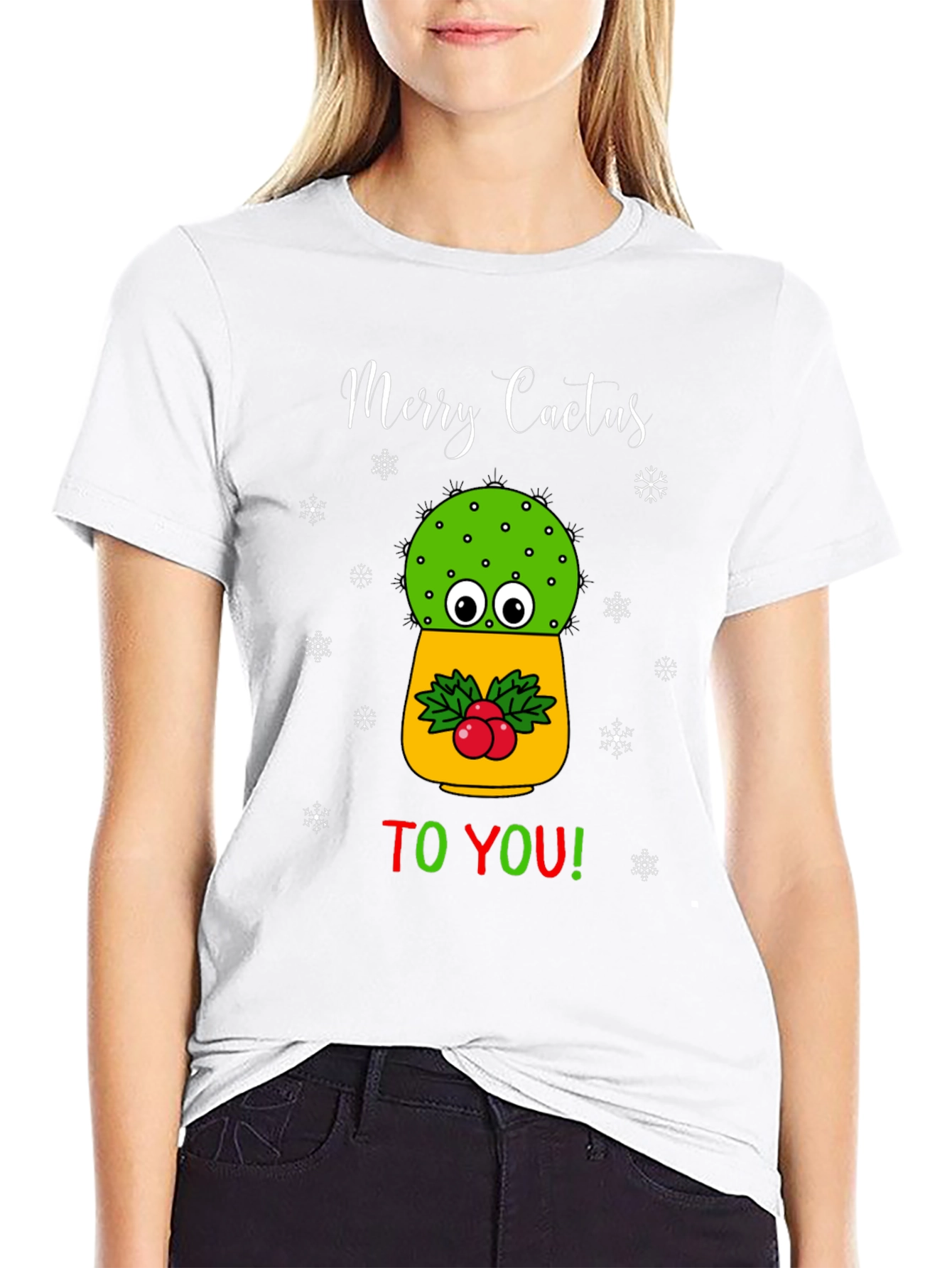 Merry Cactus T-Shirt - Holiday Humor Tee