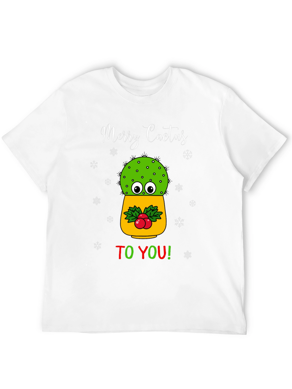 Merry Cactus T-Shirt - Holiday Humor Tee