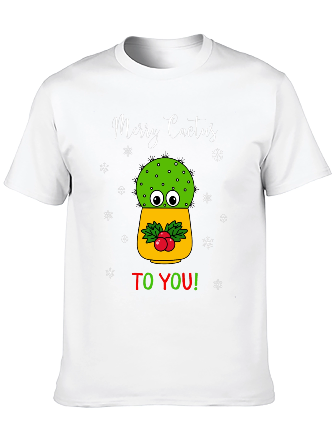 Merry Cactus T-Shirt - Holiday Humor Tee