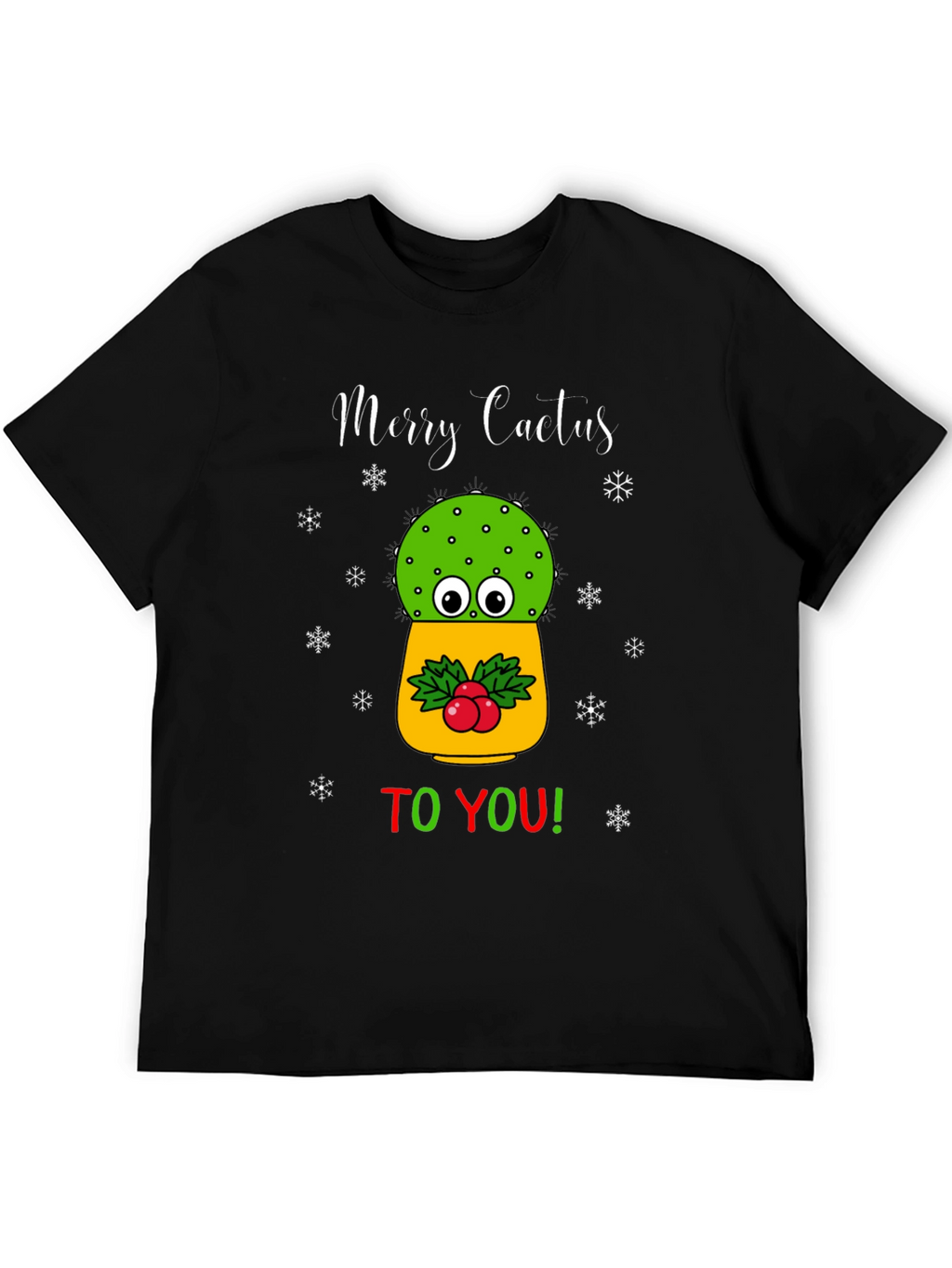 Merry Cactus T-Shirt - Holiday Humor Tee