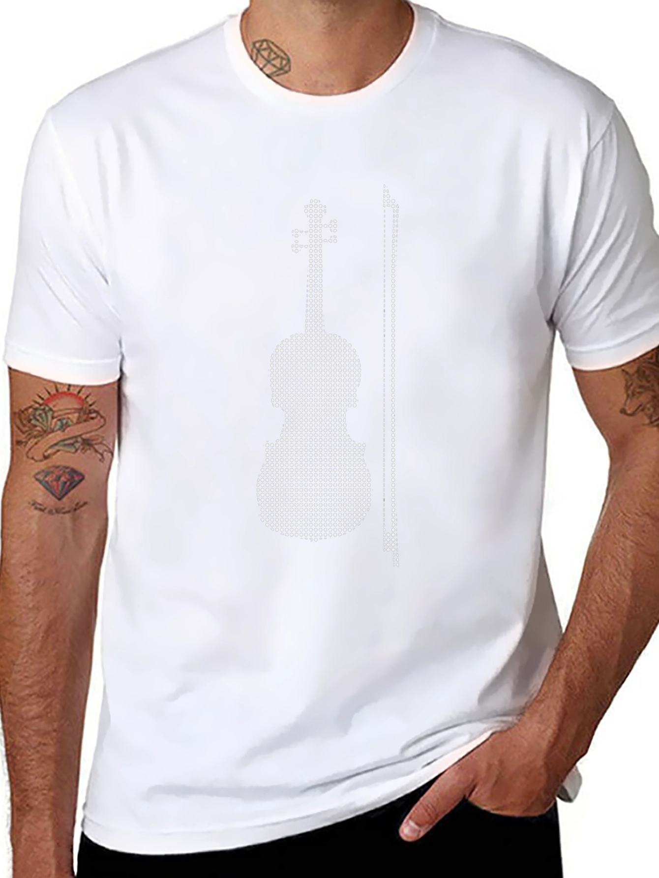 Violin Graphic Tee - Classic Musician T-Shirt