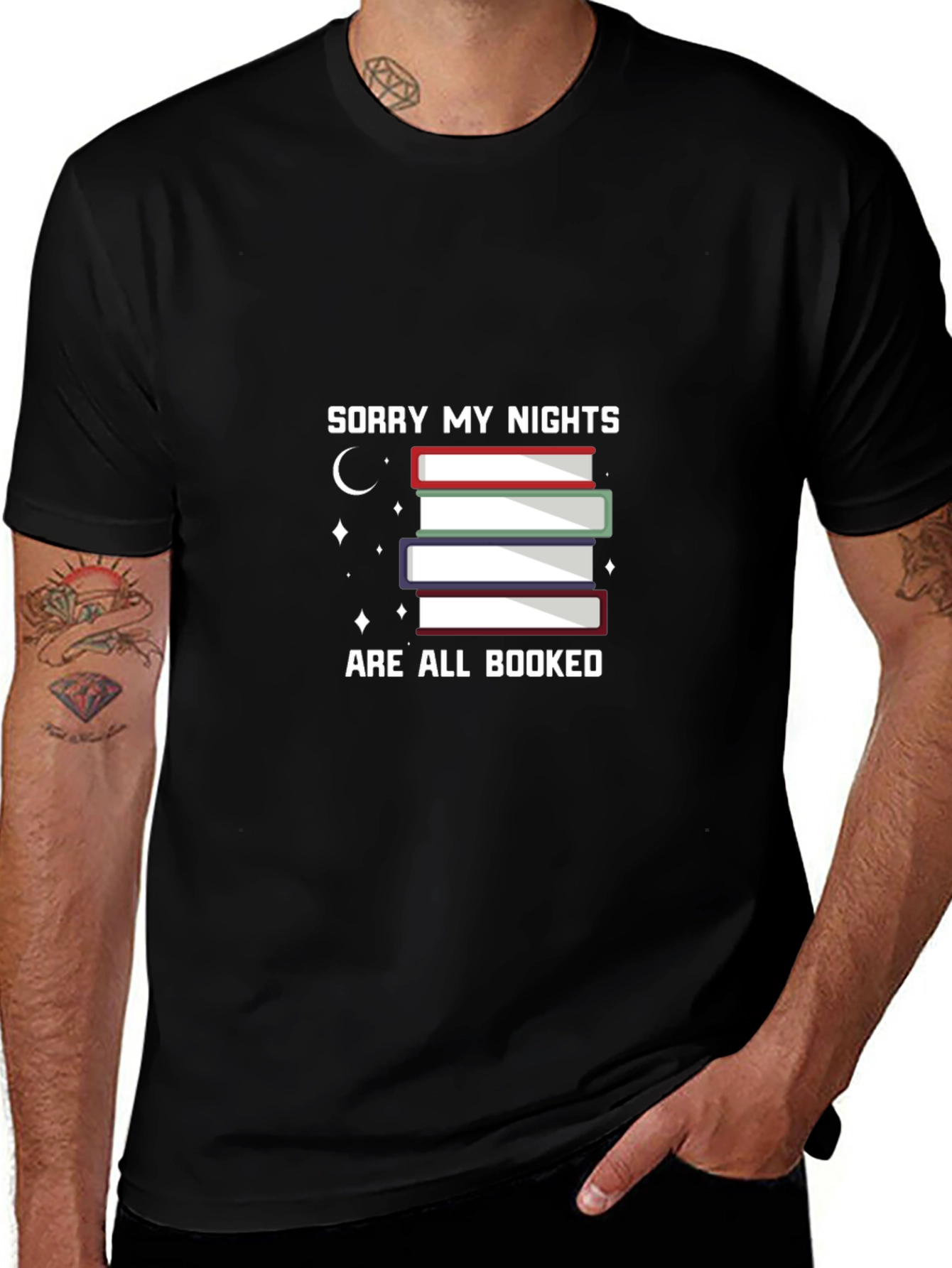 Booked Nights Graphic T-Shirt - Book Lovers Tee