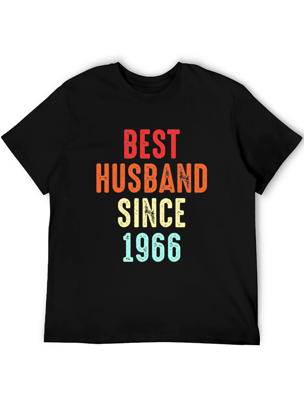 Best Husband Since 1966 T-Shirt - Black Mens