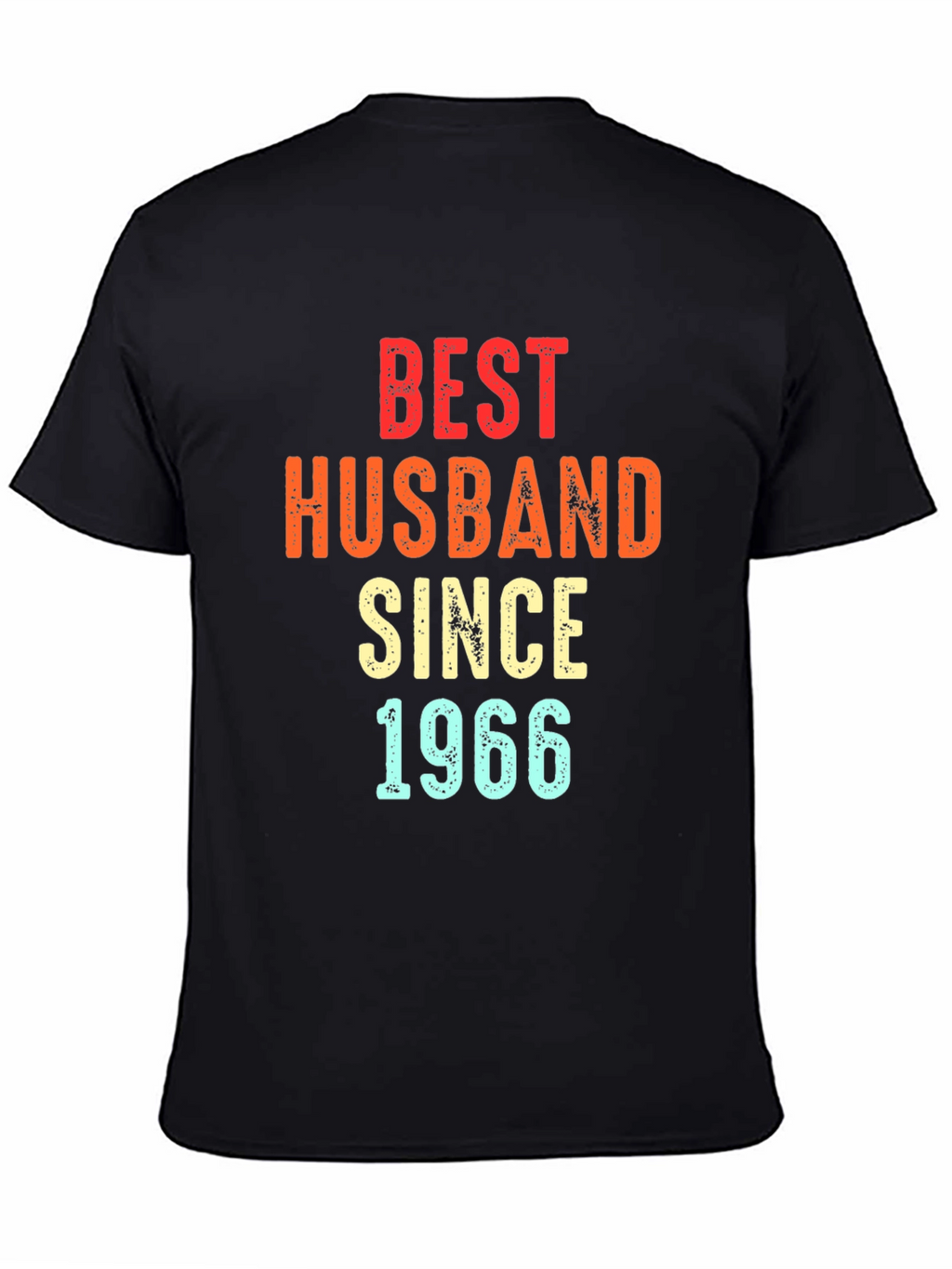 Best Husband Since 1966 T-Shirt - Black Mens