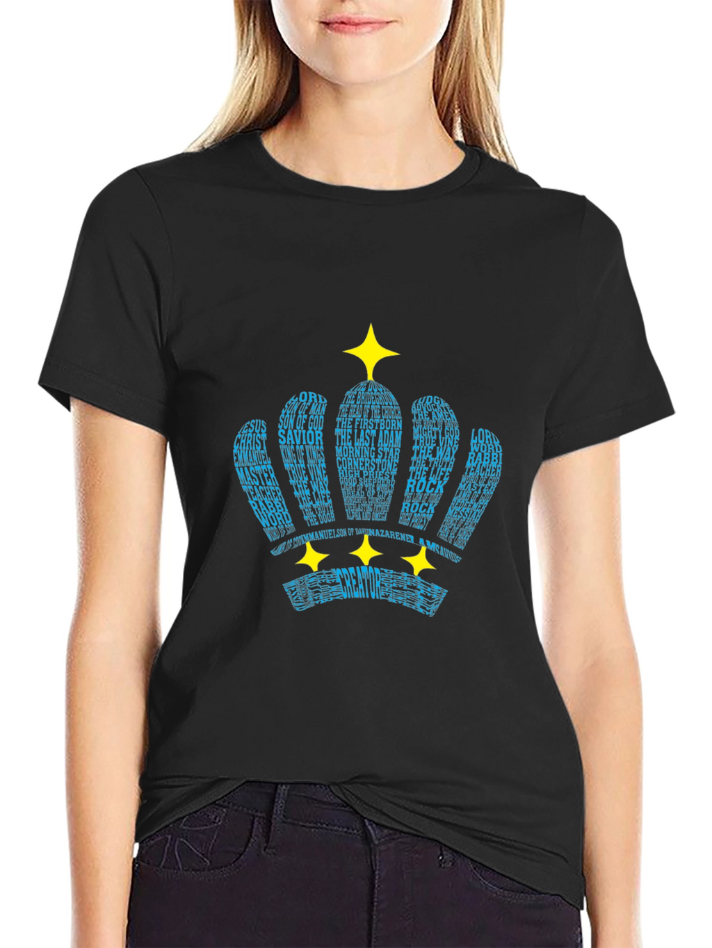 Word Crown Black T-Shirt
